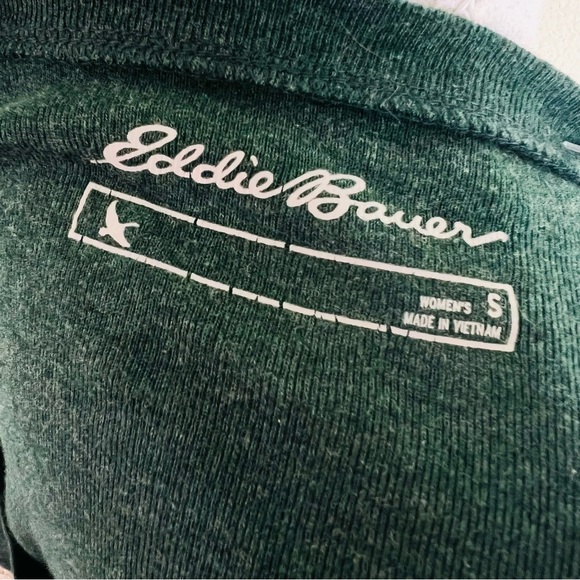 Eddie Bauer Forest Green Heathered Long Sleeve Scoop Neck Knit Tee Top Shirt - Picture 6 of 6